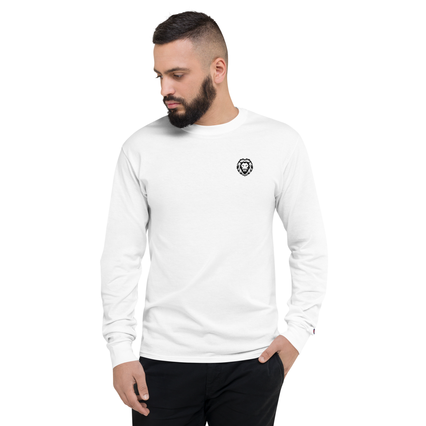 Men's Champion Long Sleeve Shirt white