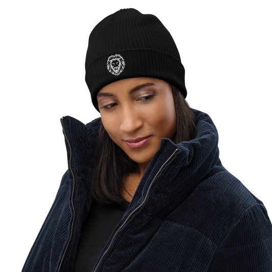 Organic Ribbed Beanie | Beechfield B50 embroidered